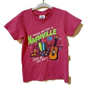 Girls’ pink Someone Who Went to Nashville TN Loves Me Very Much t-shirt